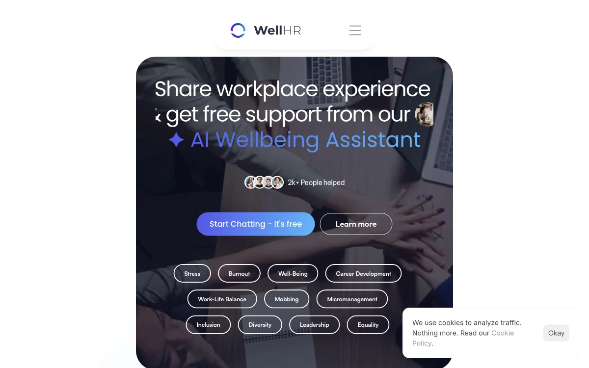 WellHR.org: Revolutionizing Workplace Wellbeing with AI