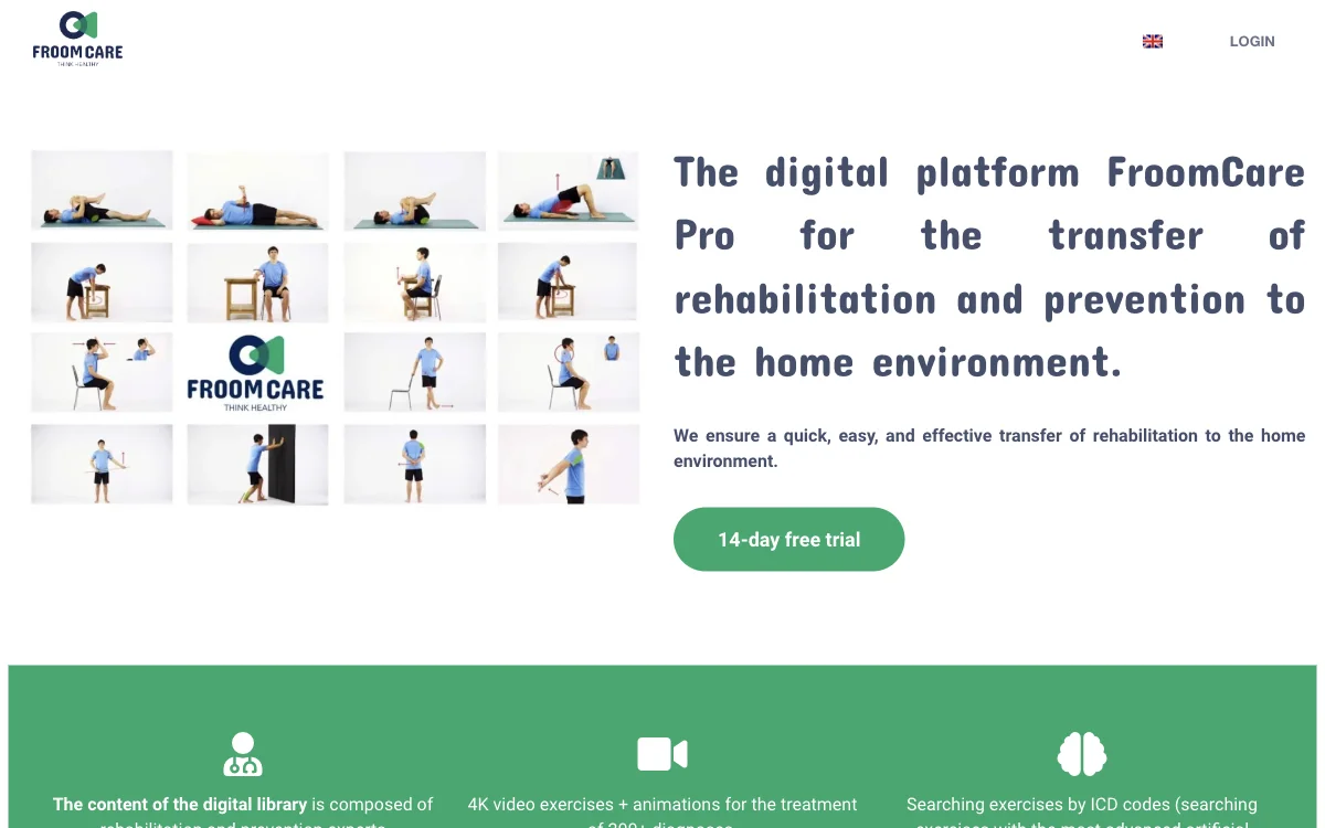 FroomCare Pro: Transferring Rehabilitation Effectively to the Home Environment