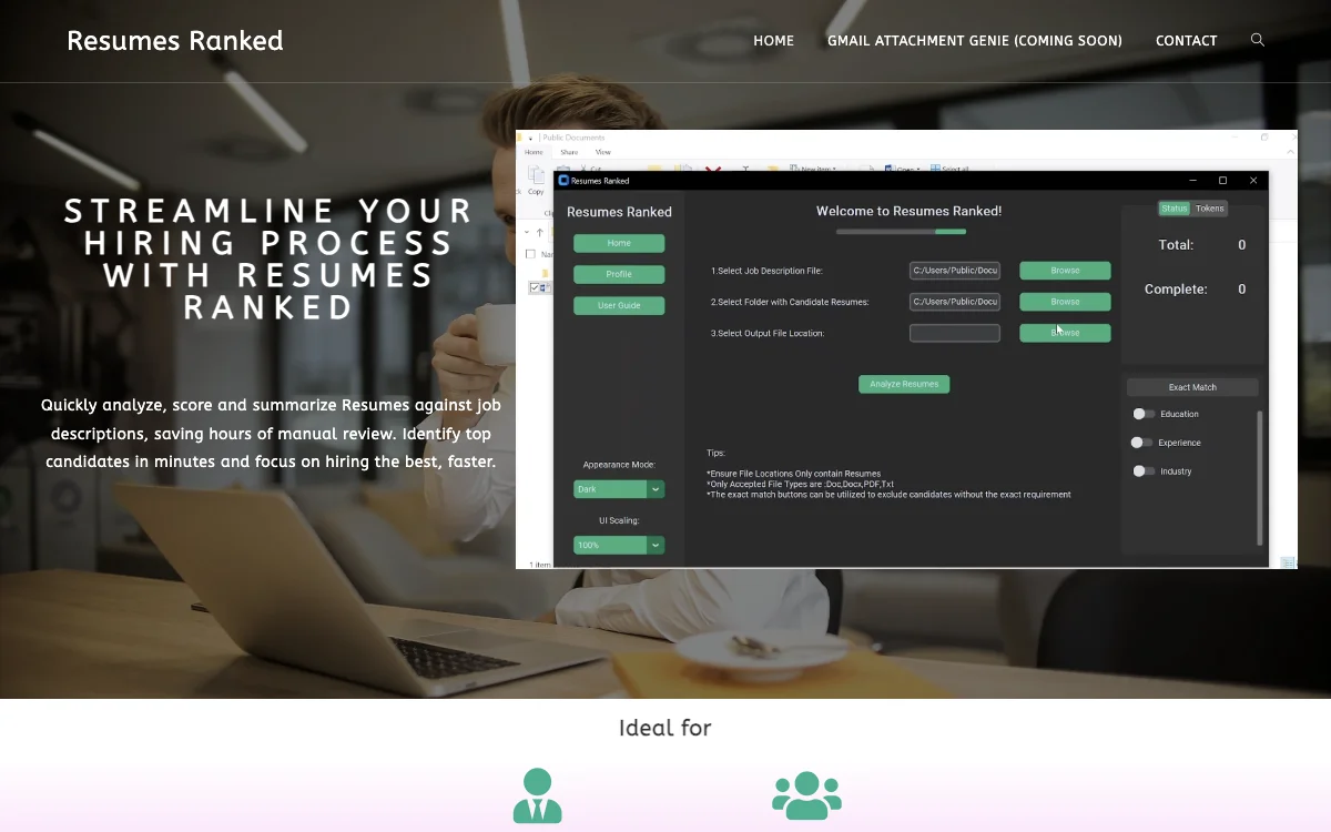 Resumes Ranked - Giúp Tuyên Dụng Nhanh chóng và Tìm Kiếm Ứng Viên Tốt nhất