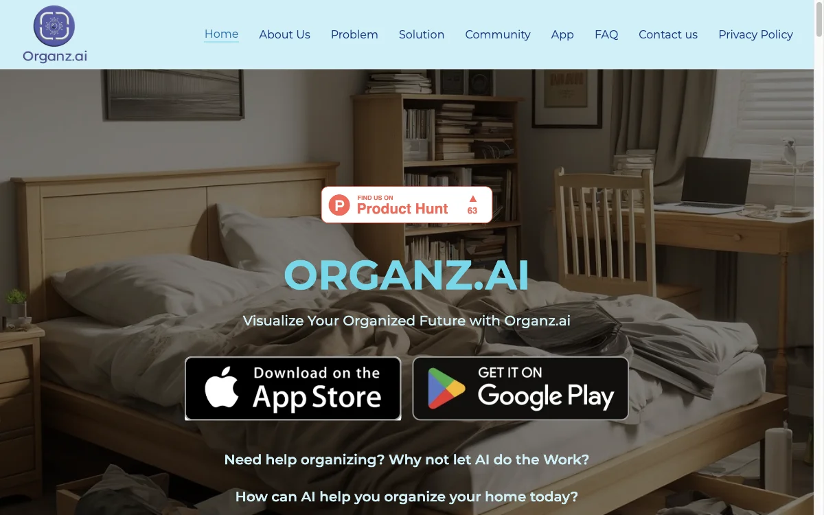 Organz.ai - Visualize Seu Futuro Organizado com a IA