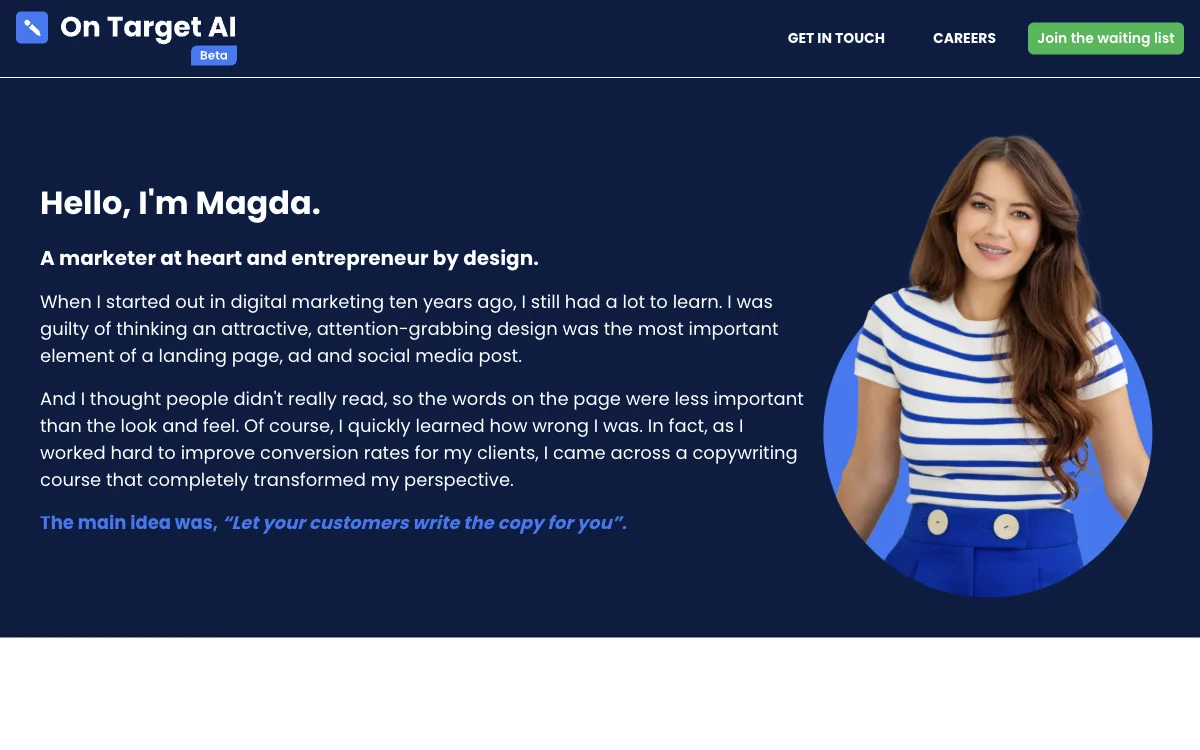 On Target AI: Revolutionizing Copywriting for Higher Conversions