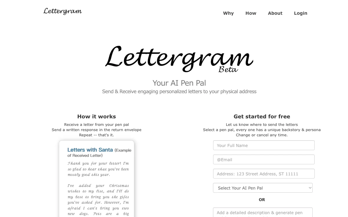 Lettergram: Your AI Pen Pal for Engaging Letter Exchanges