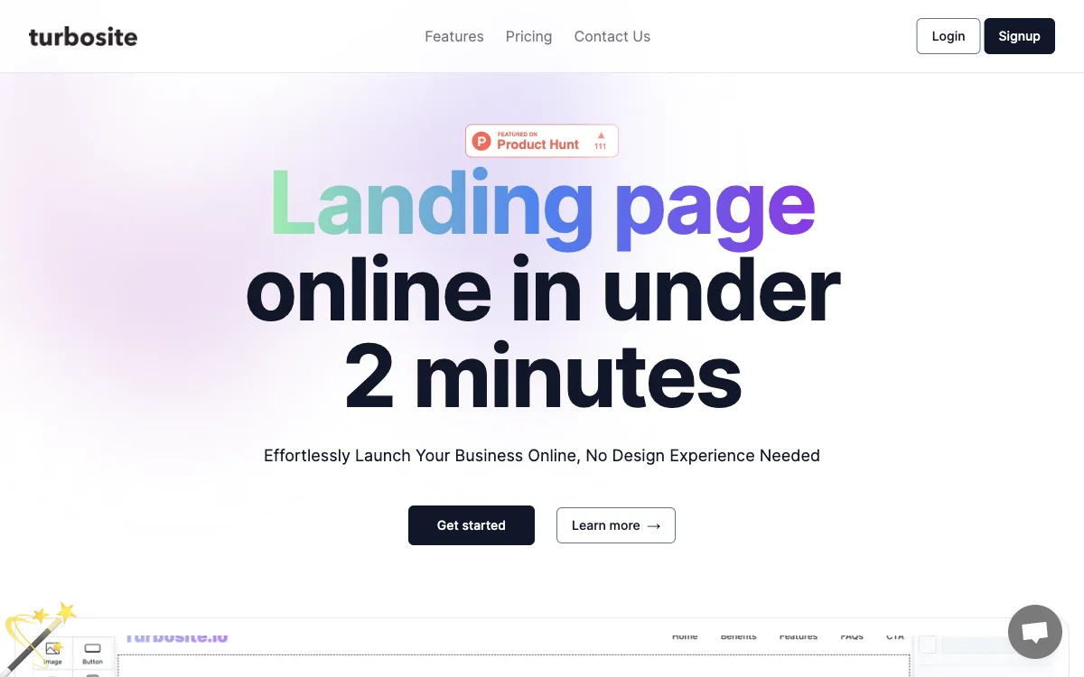 TurboSite: Revolutionizing Landing Page Creation with AI