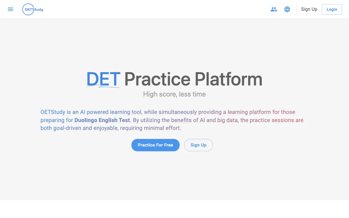 OETStudy: AI-Powered DET Prep Tool for High Scores