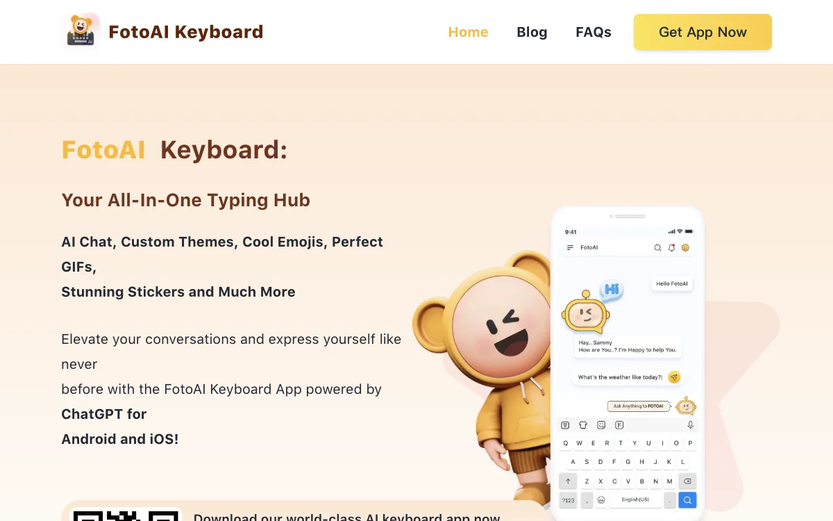 FotoAI Keyboard: AI-Powered App for Enhanced Conversations