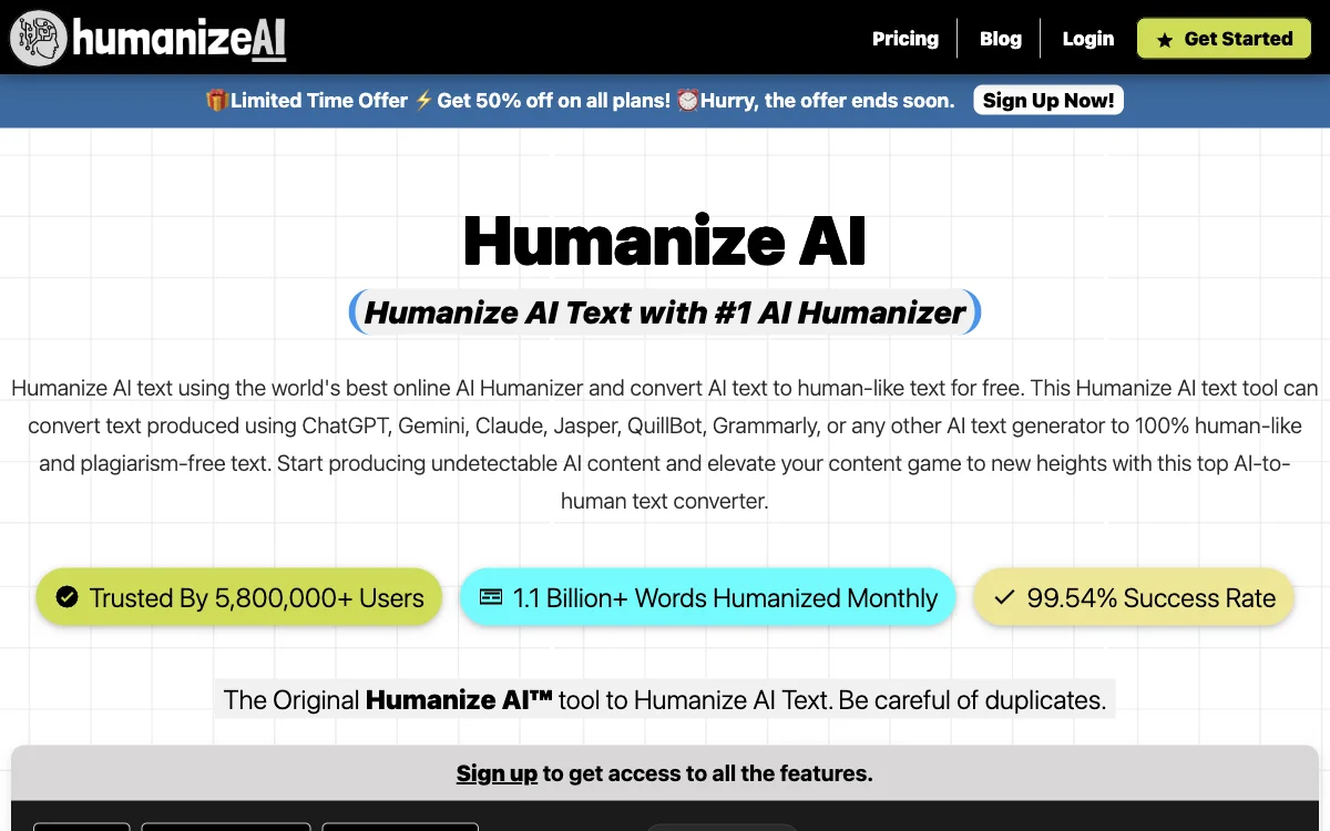 Humanize AI Text - Transform AI Content Seamlessly