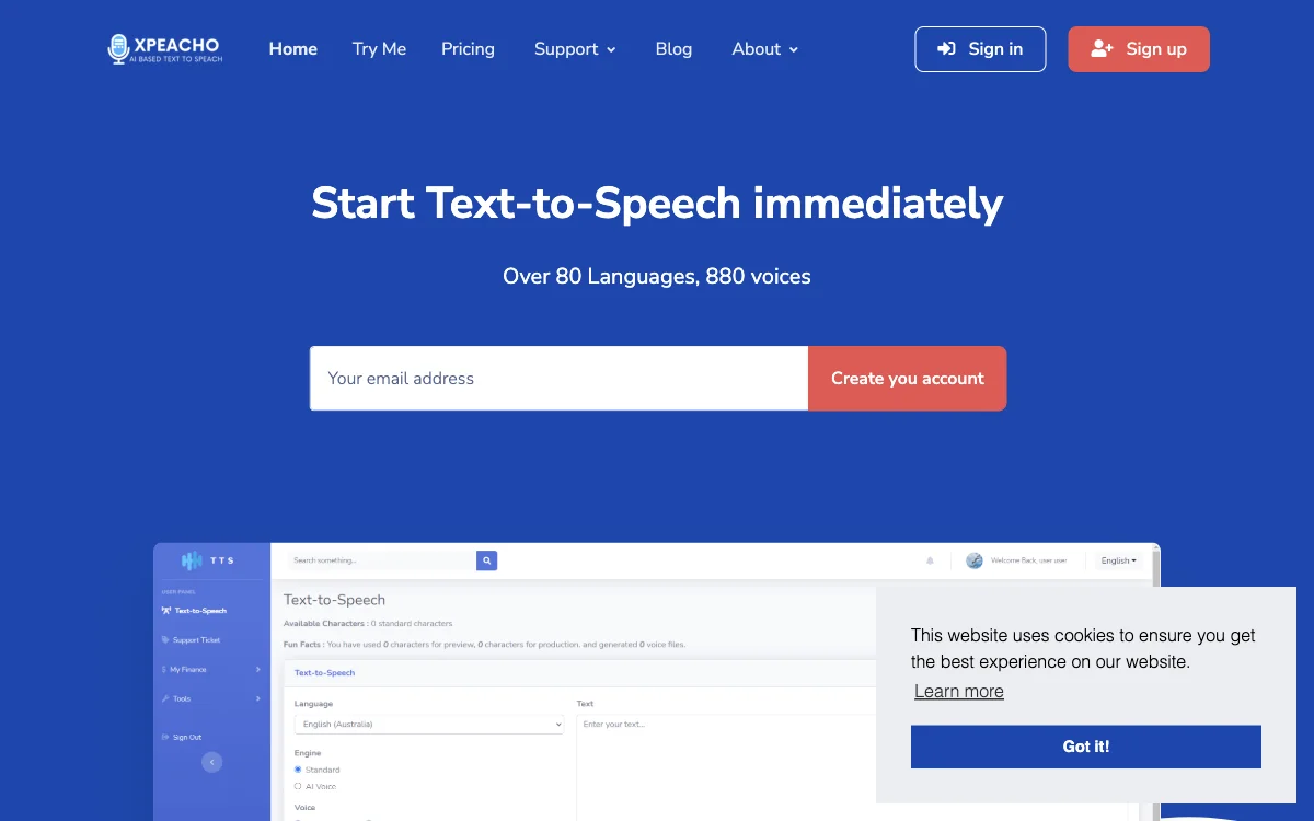 Xpeacho: AI-Powered Text-to-Speech for Diverse Audio Creation