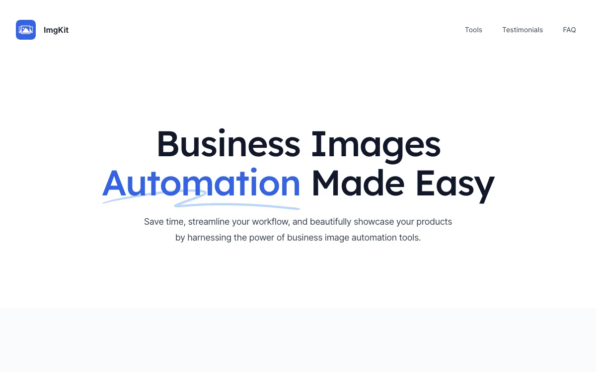 ImgKit: Streamline Your Business Image Workflows with AI