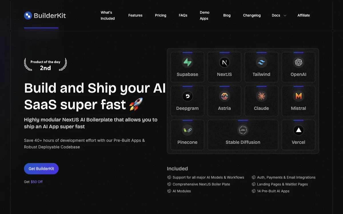 BuilderKit: Build and Ship Your AI SaaS Super Fast with Ease