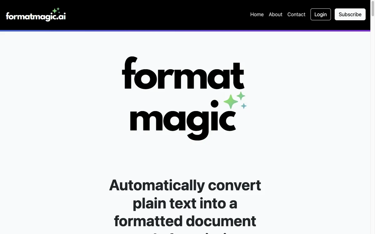 Format Magic: Convert Plain Text to Professional Documents with AI