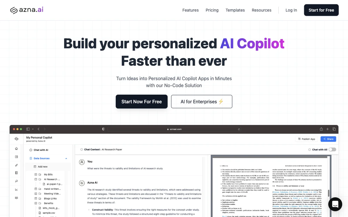 Azna AI: Revolutionizing AI Copilot Building