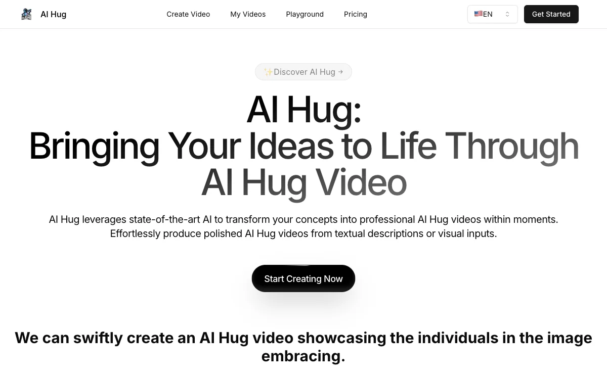 AI Hug: KI-gestützte Videoerstellung leicht gemacht