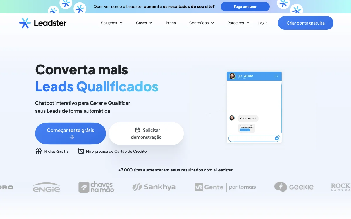 Leadster: Chatbot para Aumentar Geração de Leads