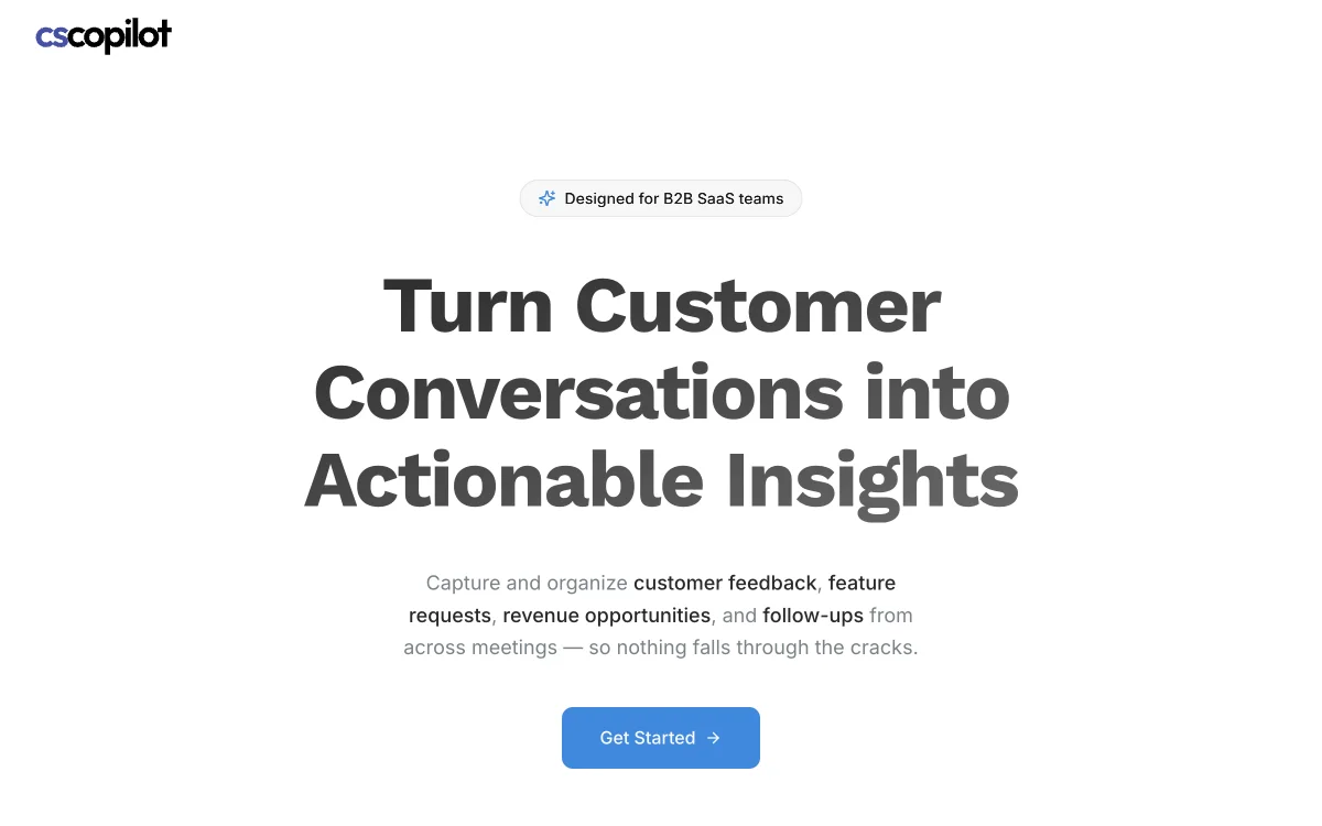 CSCopilot: Transforming B2B SaaS Team Conversations into Actionable Insights