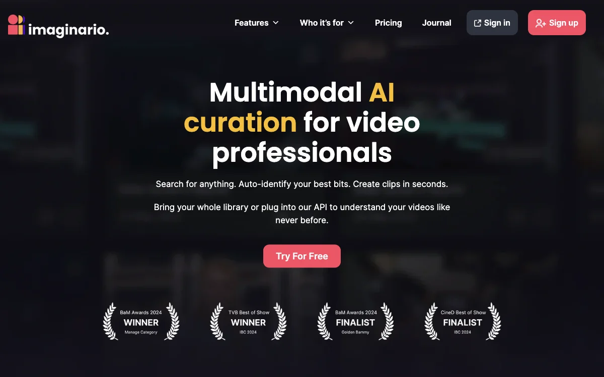 Imaginario.ai - Revolutionize Video Curation with Multimodal AI