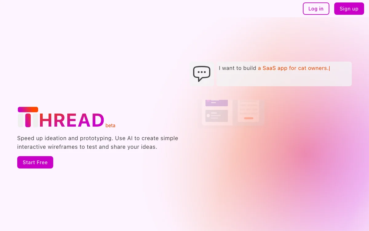 Thread App - Instantly Create Wireframes for Your App to Communicate Your Vision