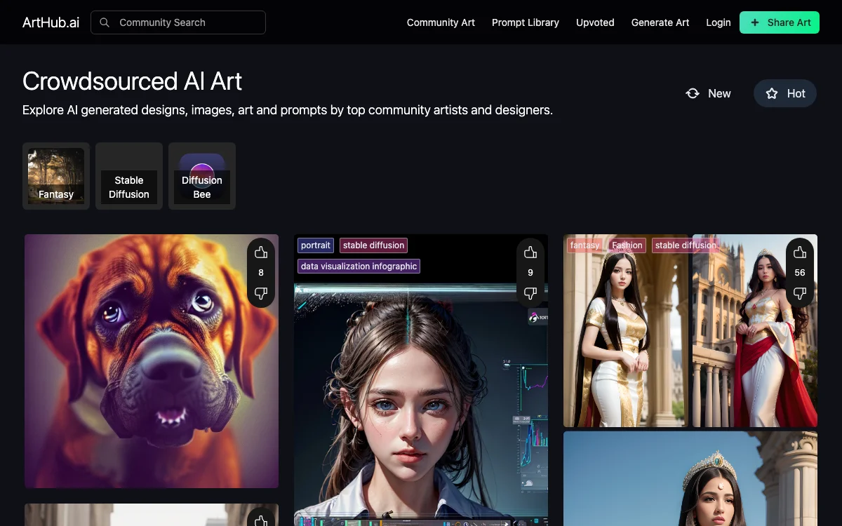 ArtHub.ai: Descubra, Carregue e Compartilhe Arte Gerada por IA