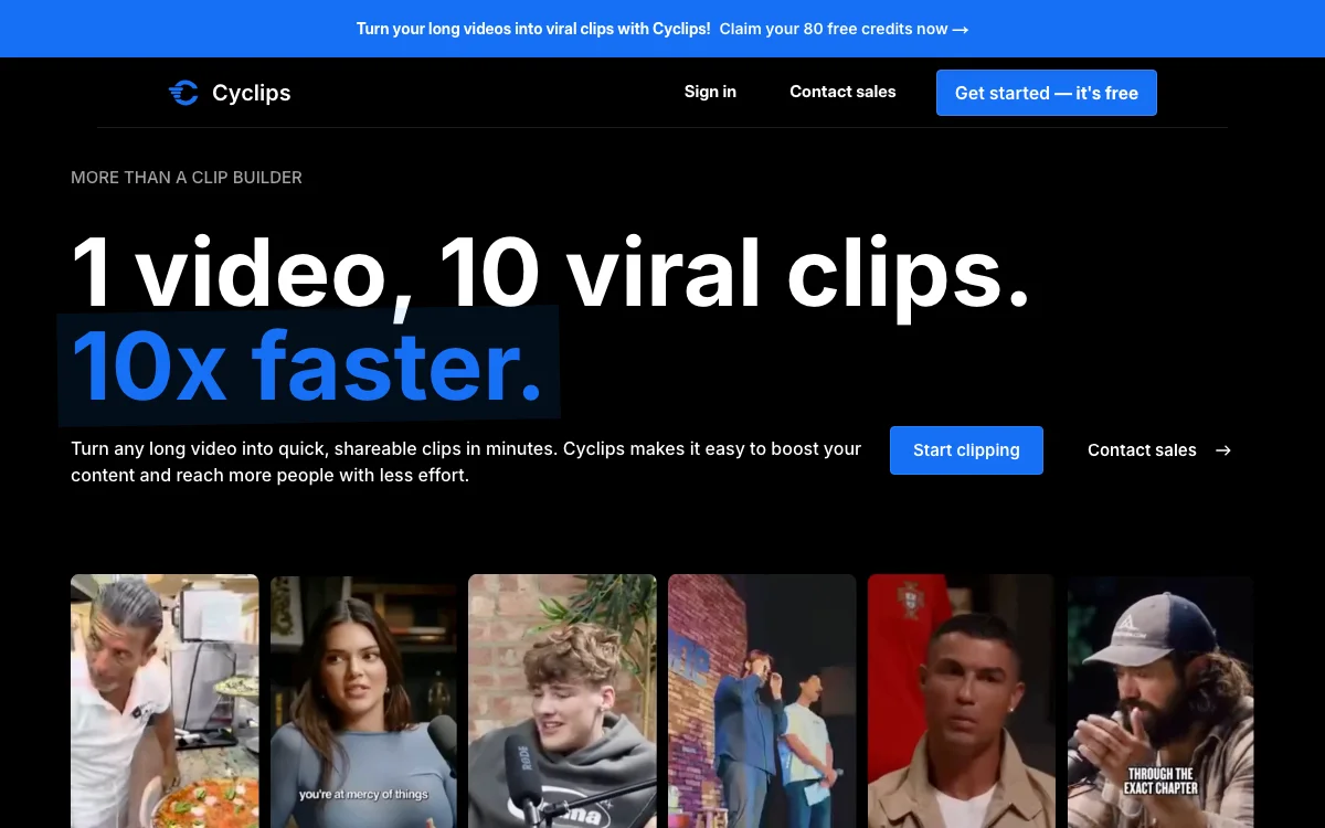 Cyclips | Transform Your Videos into Viral Shorts with AI