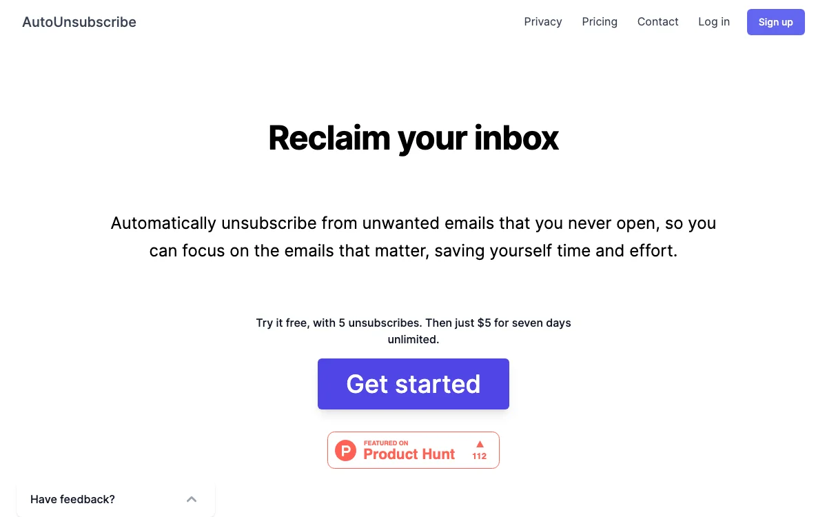 AutoUnsubscribe: Automatically Unsubscribe from Unwanted Emails