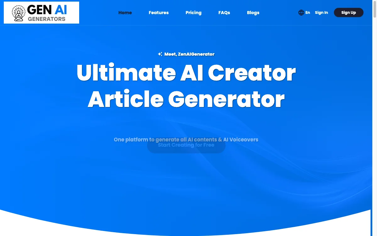 Zen AI Generator: Potencialize Sua Criação de Conteúdo de IA