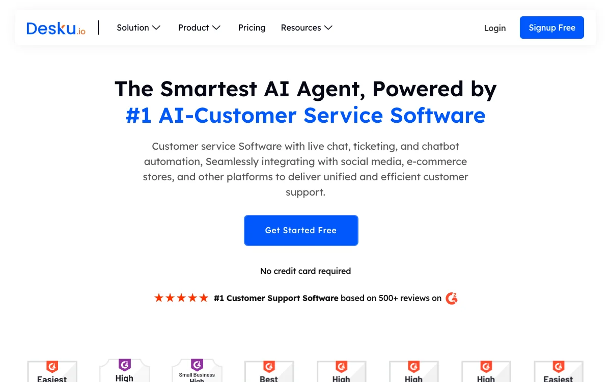 Desku: AI-Powered Customer Service Software for SMEs