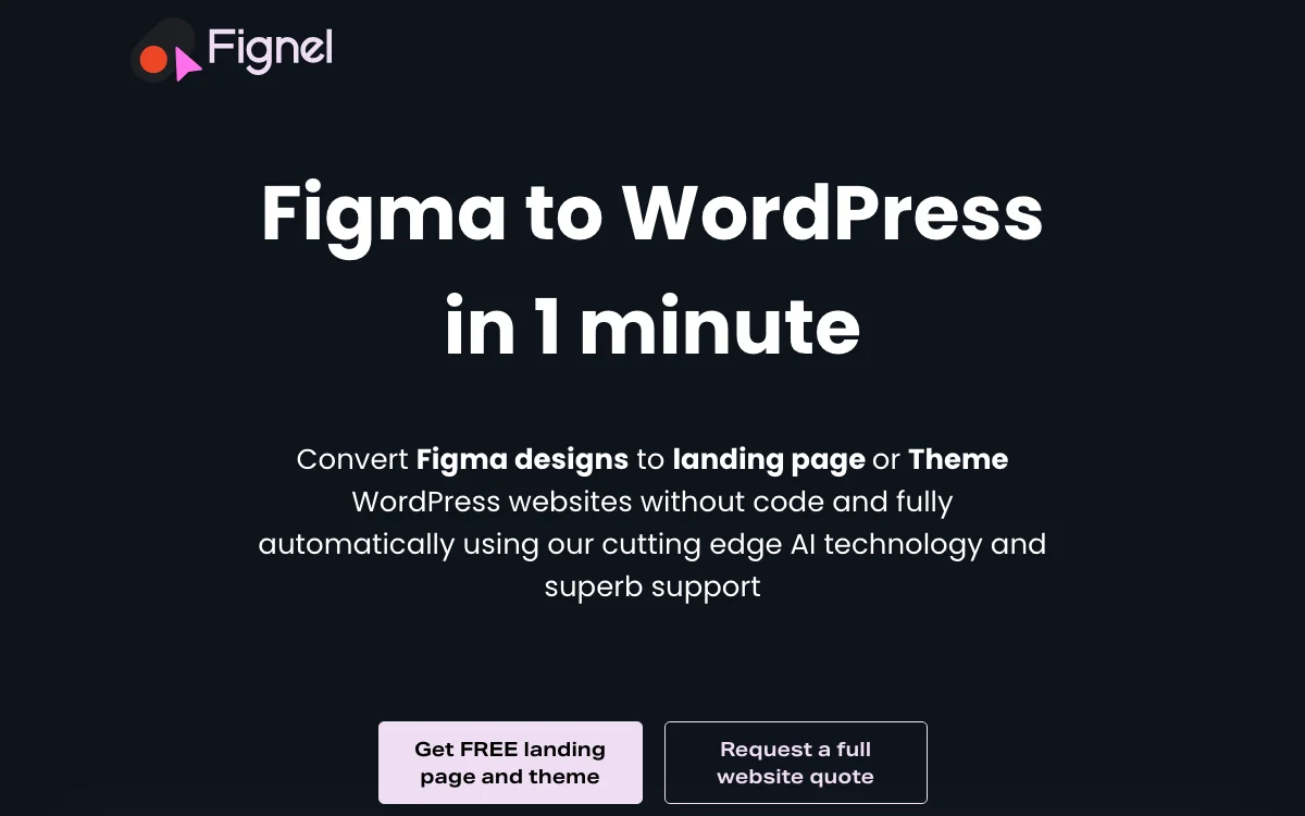 Fignel: Transform Figma Designs into WordPress Sites Instantly