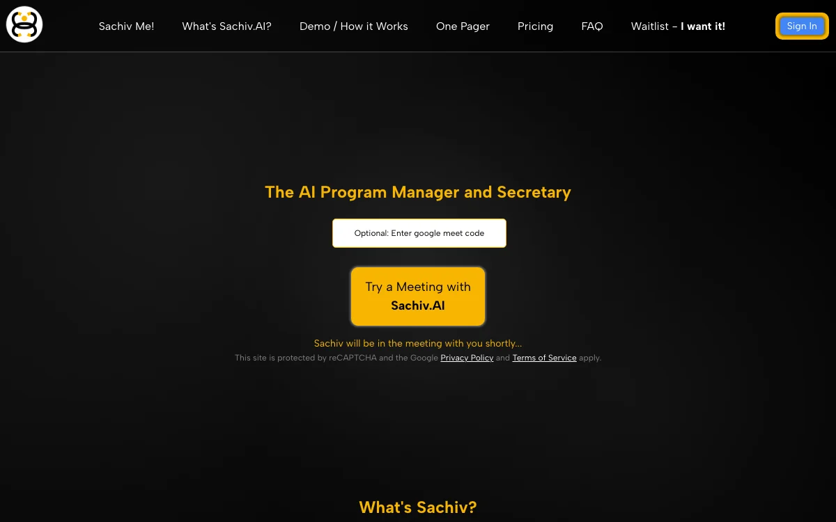 Sachiv.AI: Revolutionize Your Meetings with an Efficient AI Meeting Assistant