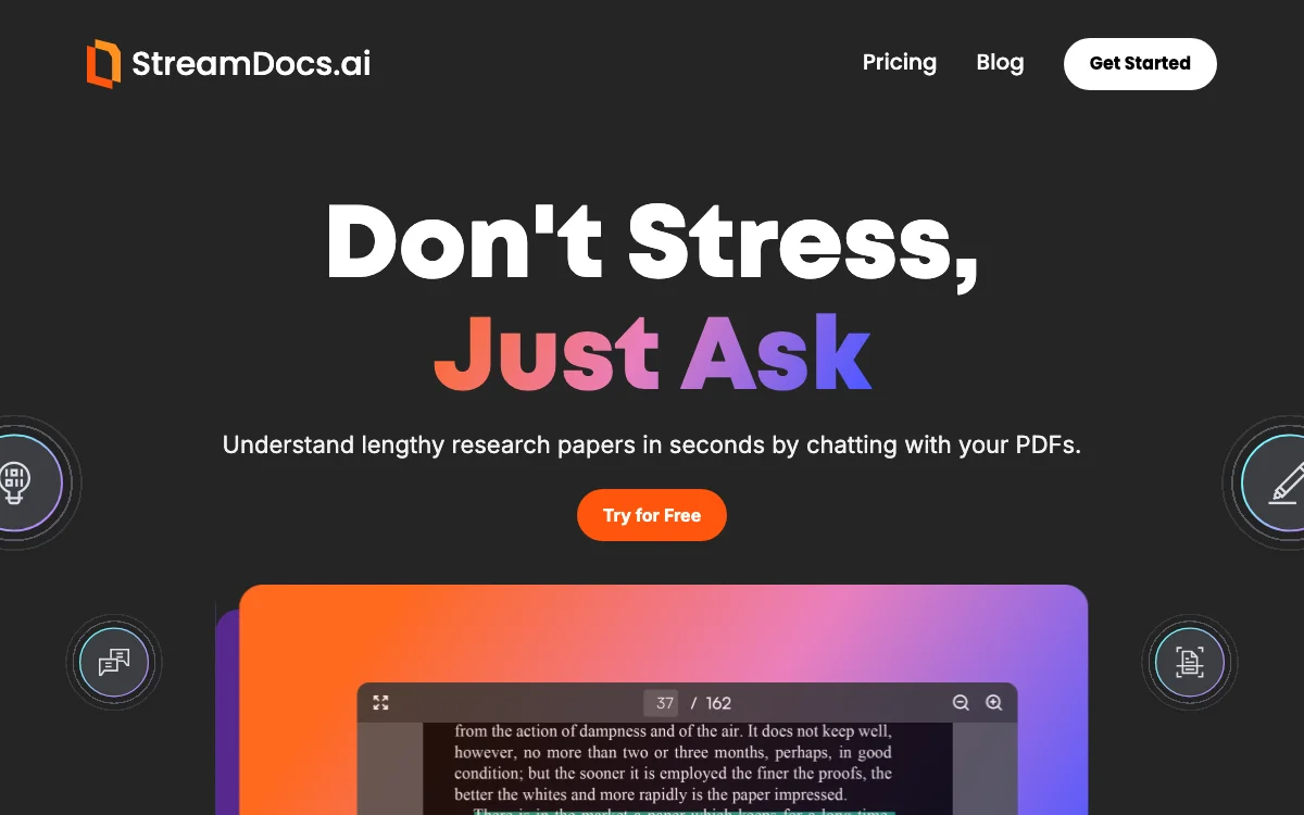 StreamDocs.ai: Your AI Chatbot for Academic Documents