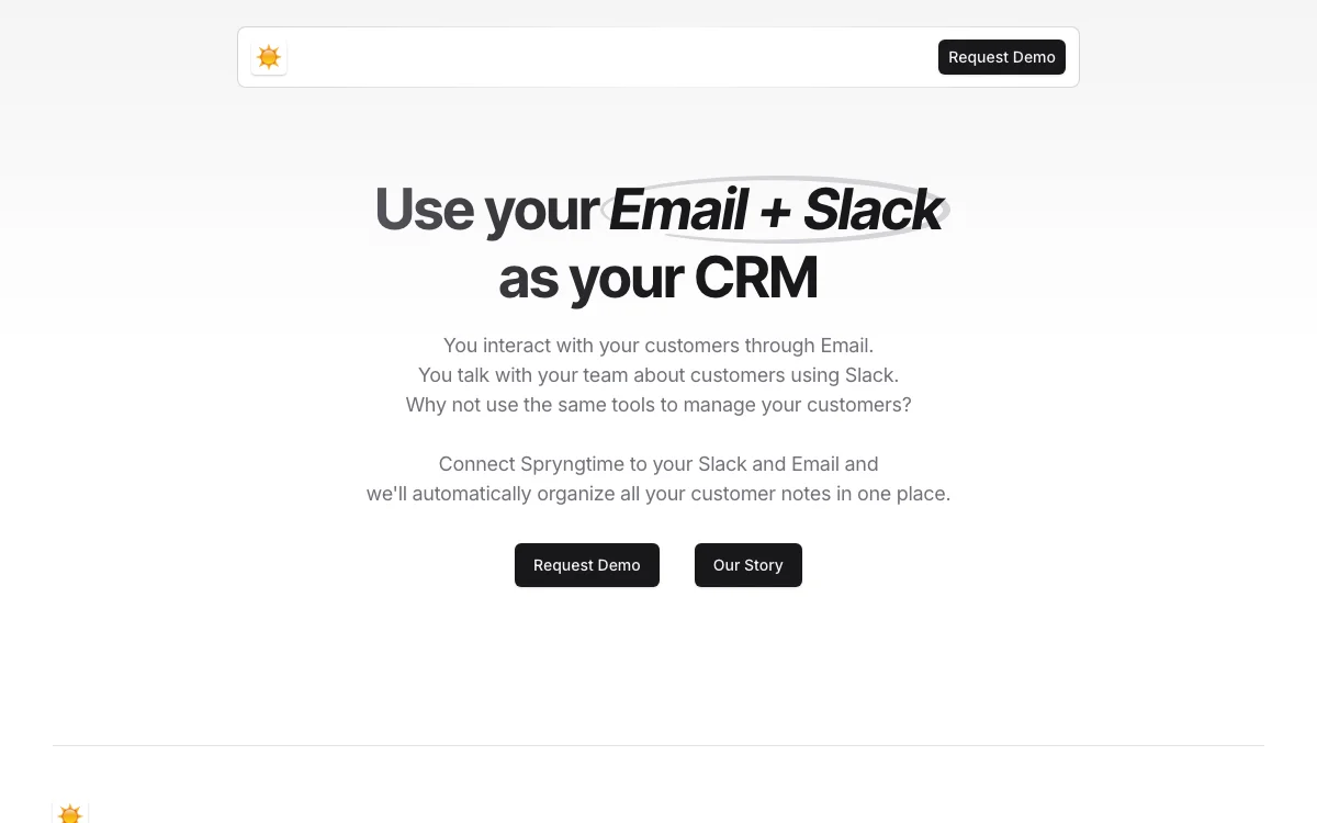 Spryngtime: Transform Slack and Email into Your AI-Powered CRM