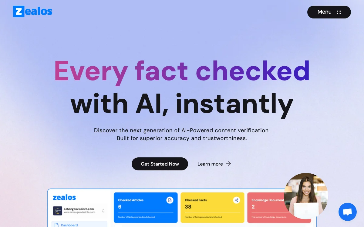 Zealos.ai - AI驱动的事实核查工具