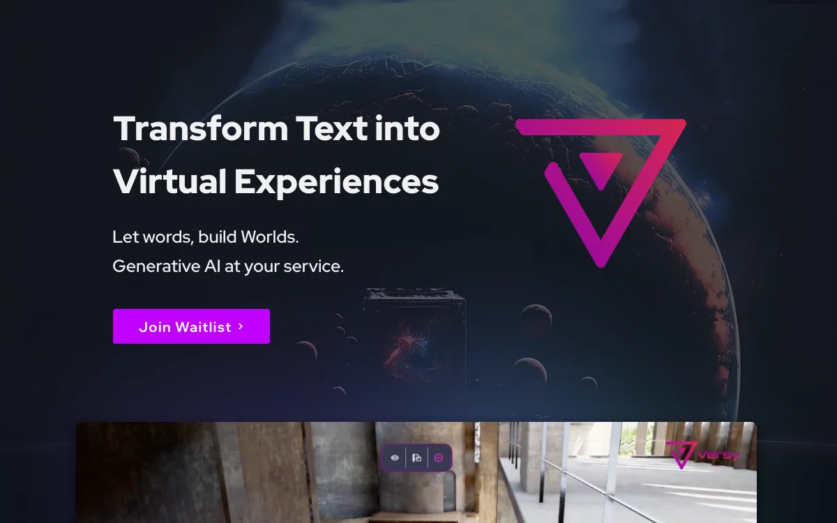 Versy.ai | Transform Text into Virtual Experiences with Generative AI