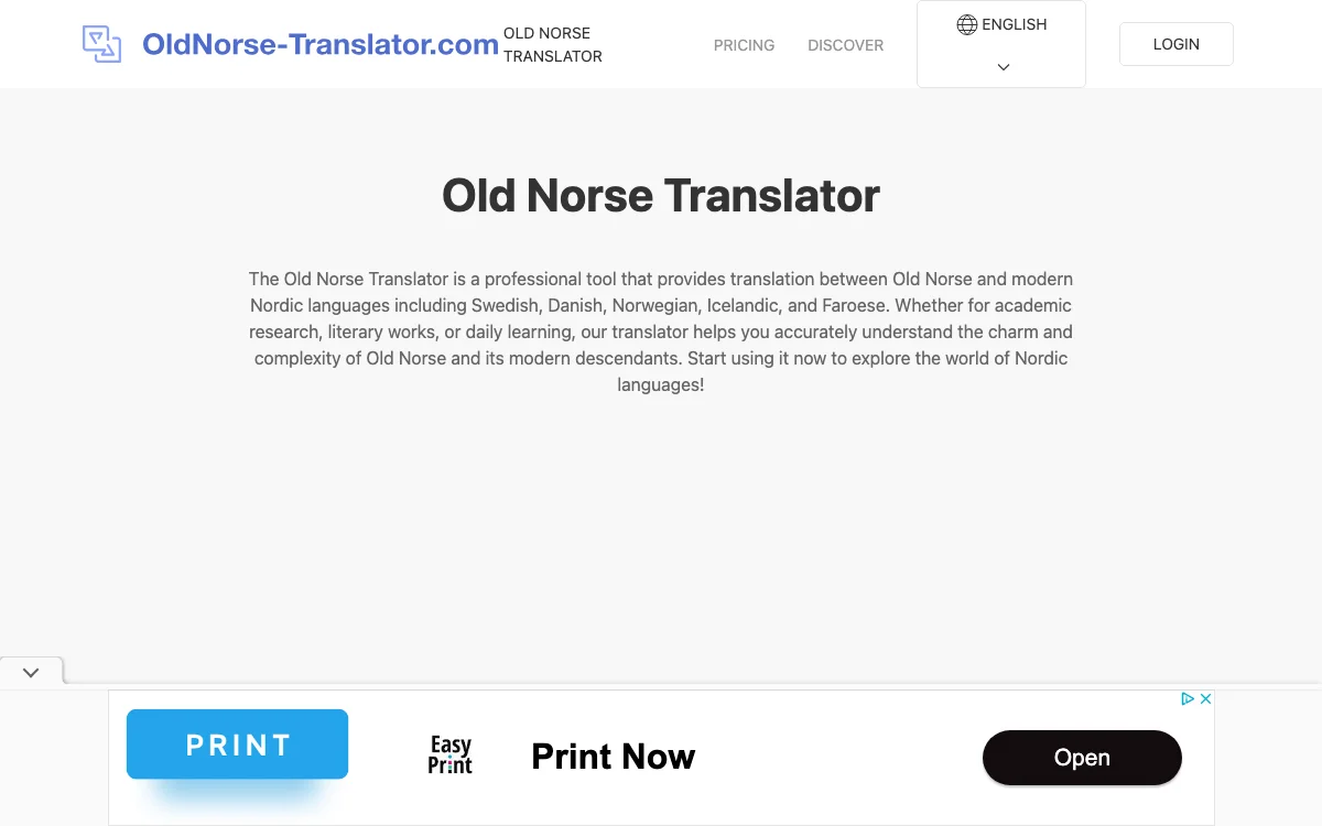 Old Norse Translator - AI-Powered Translation for Nordic Languages