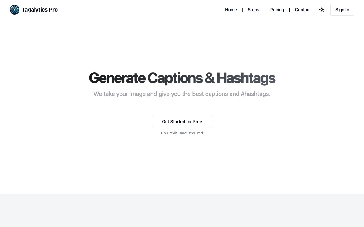 Tagalytics Pro - AI-Driven Caption & Hashtag Generator for Social Media