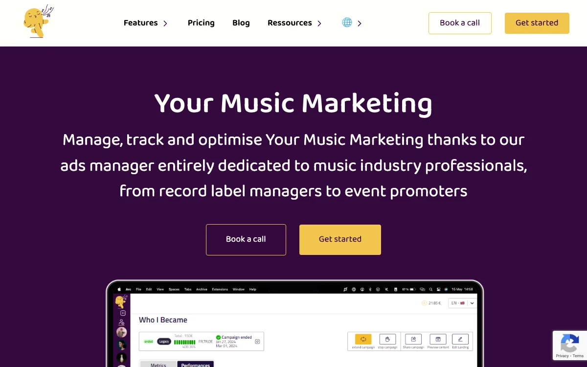 Your Music Marketing | Công cụ quản lý quảng cáo AI hàng đầu cho ngành công nghiệp âm nhạc