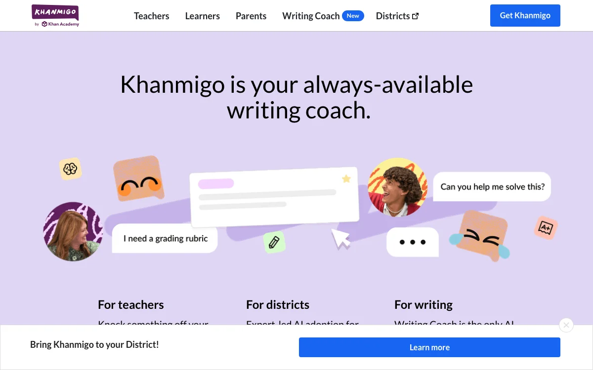 Khanmigo: O Tutor de IA da Khan Academy para Professores, Alunos e Pais