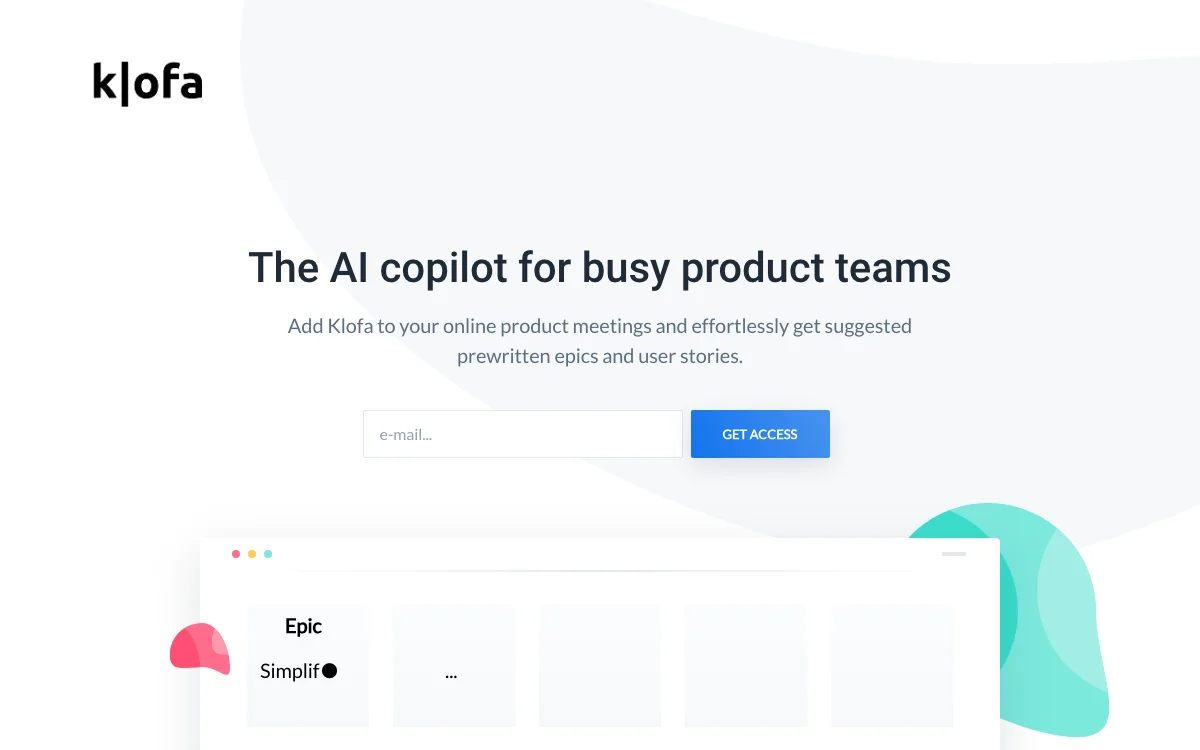 Klofa - AI Copilot for Streamlining Product Team Meetings